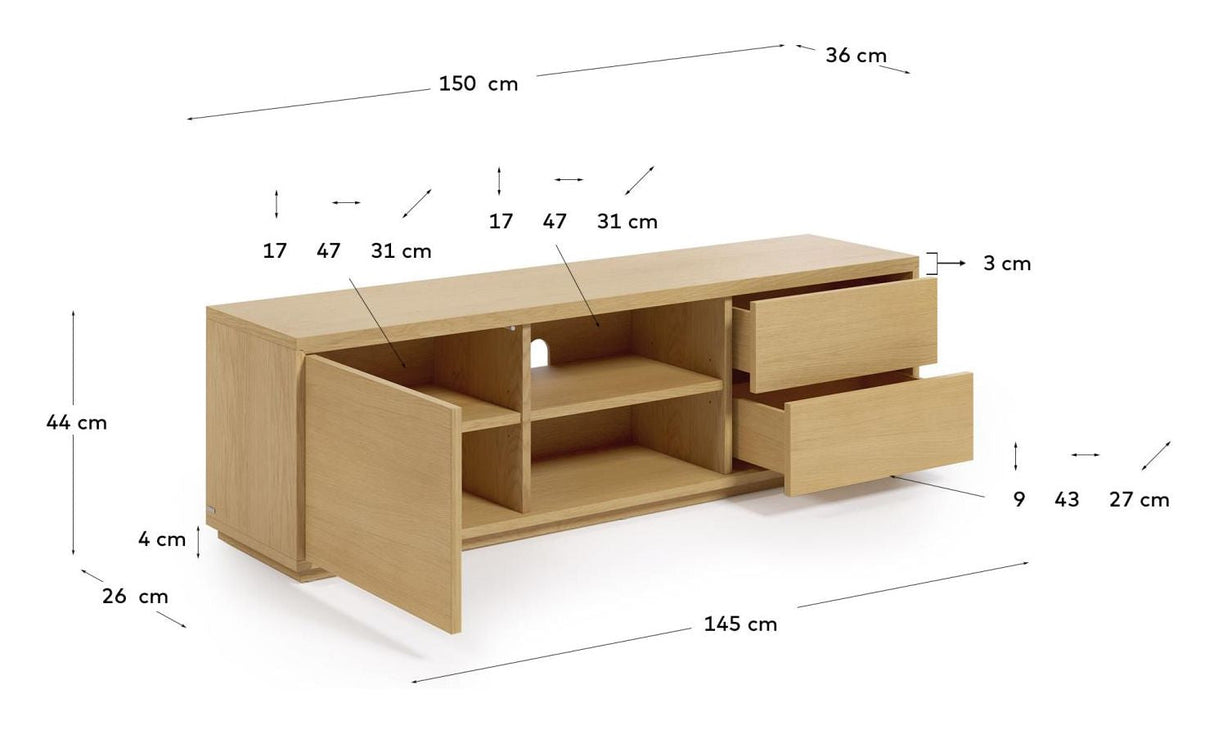 Abil TV table 150x44 - Oak