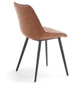 Adah Dining chair w/leatherette Oxid brown