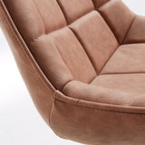 Adah Dining chair w/leatherette Oxid brown