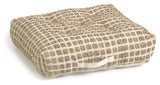 Adelma Floor Pillow - Jute/White Cotton, 63x63