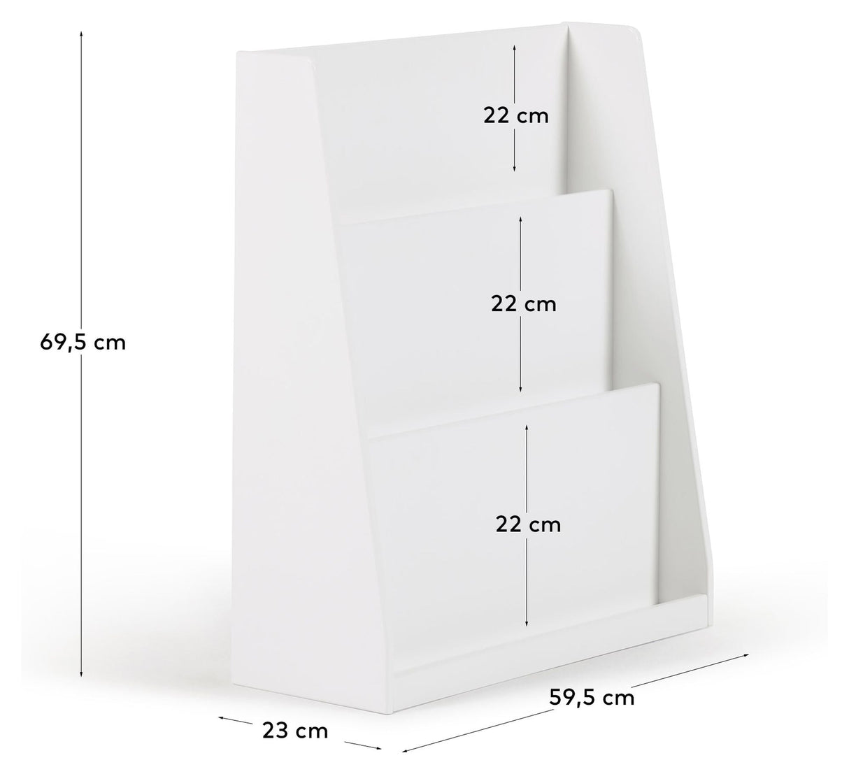 Adiventina Bookshelf, 59.5x69.5, White MDF