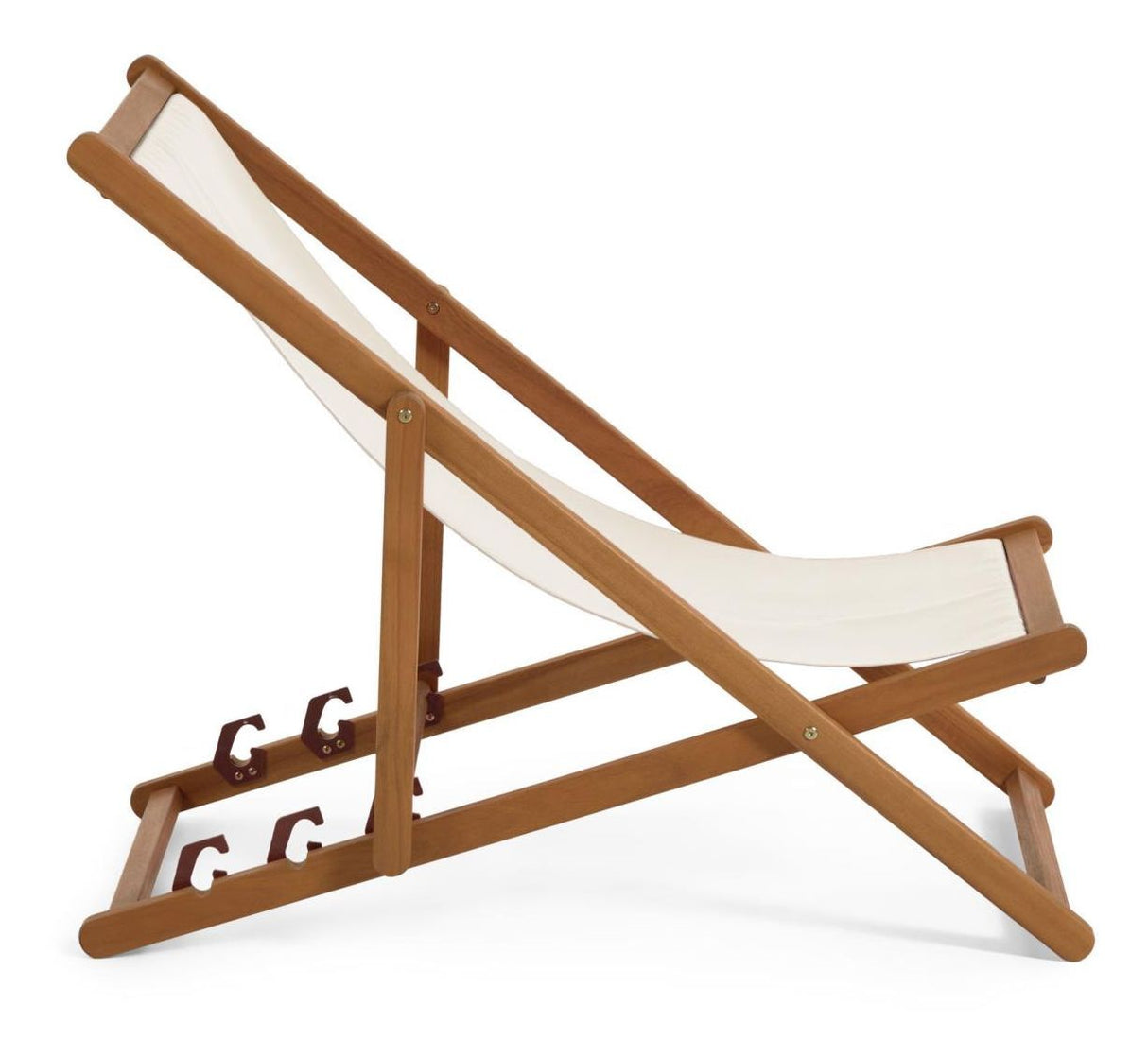 Adredna Deck Chair, Acacia/Beige