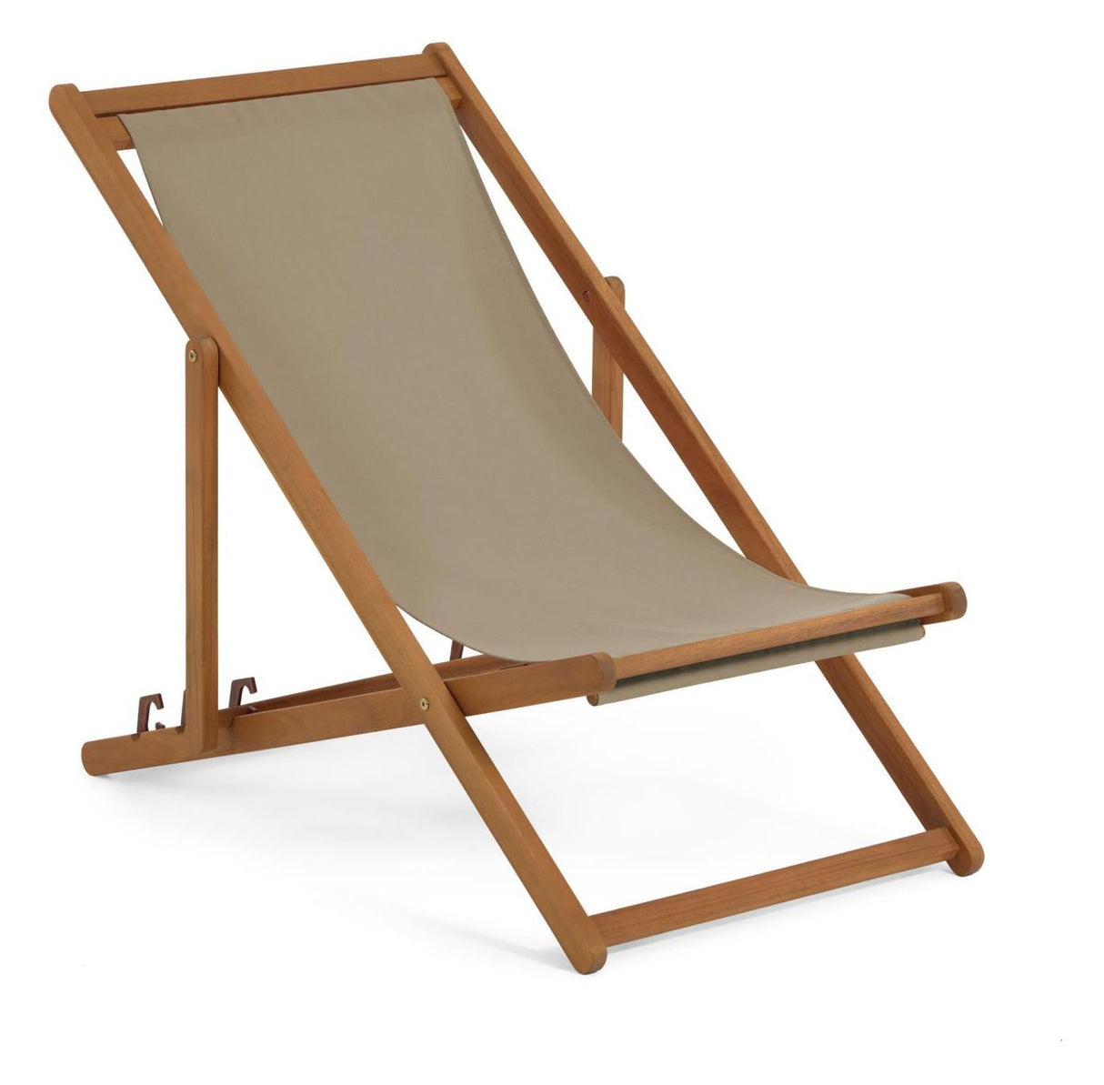 Adredna Deck Chair, Acacia/Green