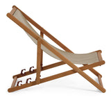 Adredna Deck Chair, Acacia/Green