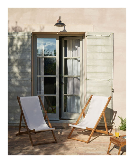 Adredna Deck Chair, Acacia/Beige