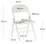 Aidana Folding chair, light gray metal