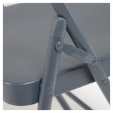 Aidana Folding chair, dark gray metal