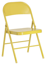 Aidana Folding chair, mustard metal