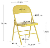 Aidana Folding chair, mustard metal