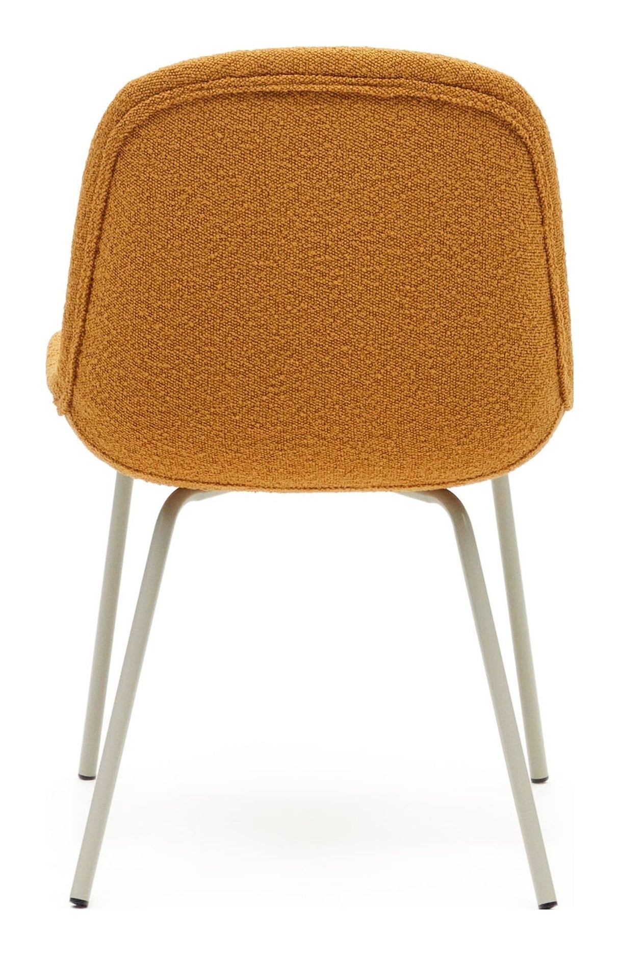 Aimin Dining chair with beige legs, Yellow Bouclé