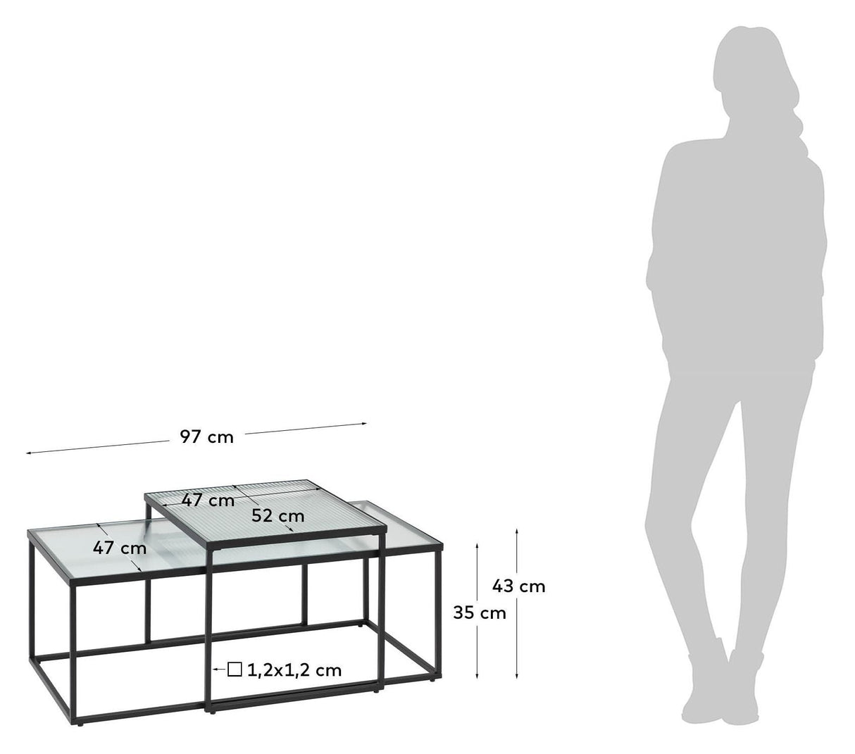 Achemy Coffee Table Glass/Metal