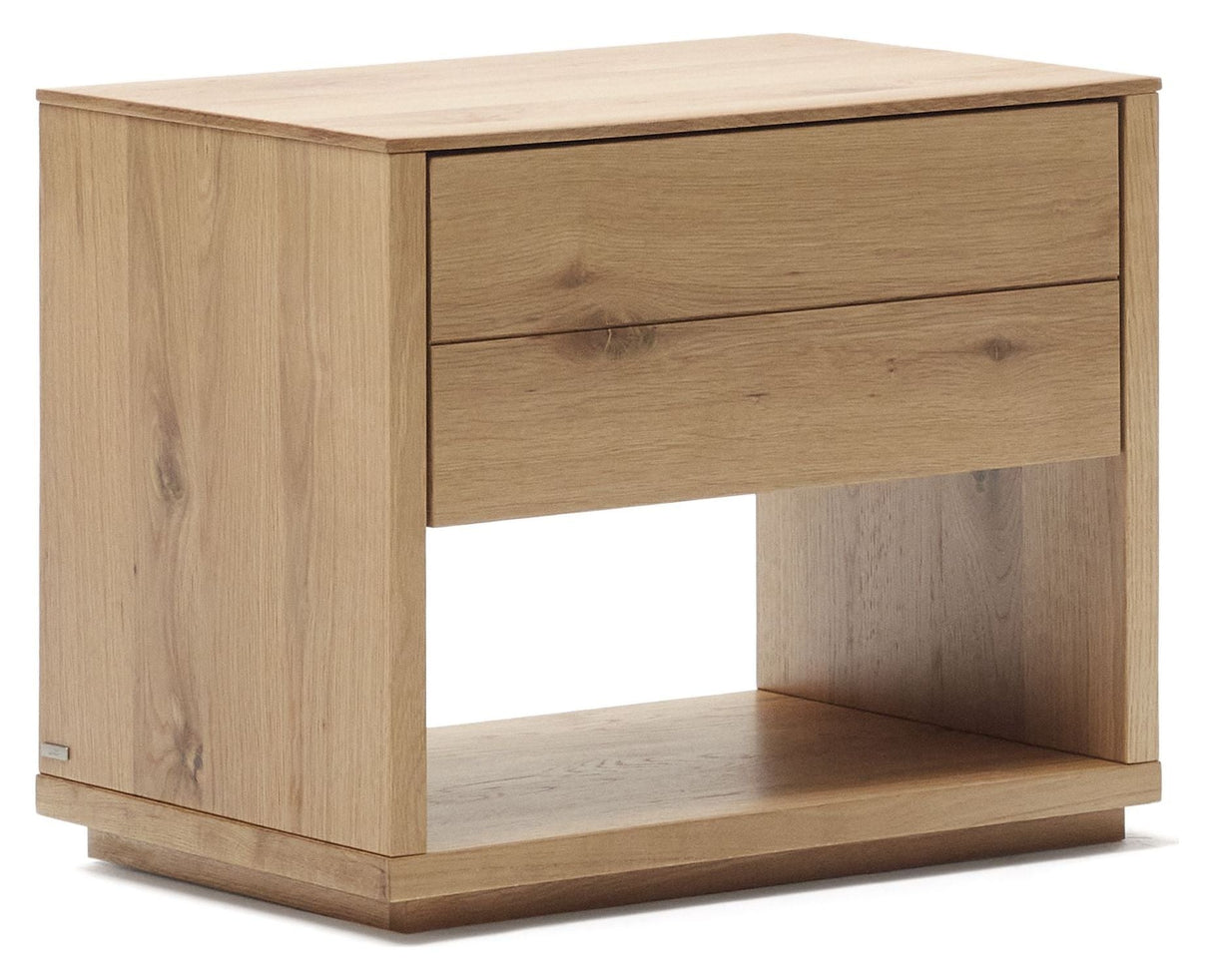 Alguema Bedside table, Oak veneer, 40x50