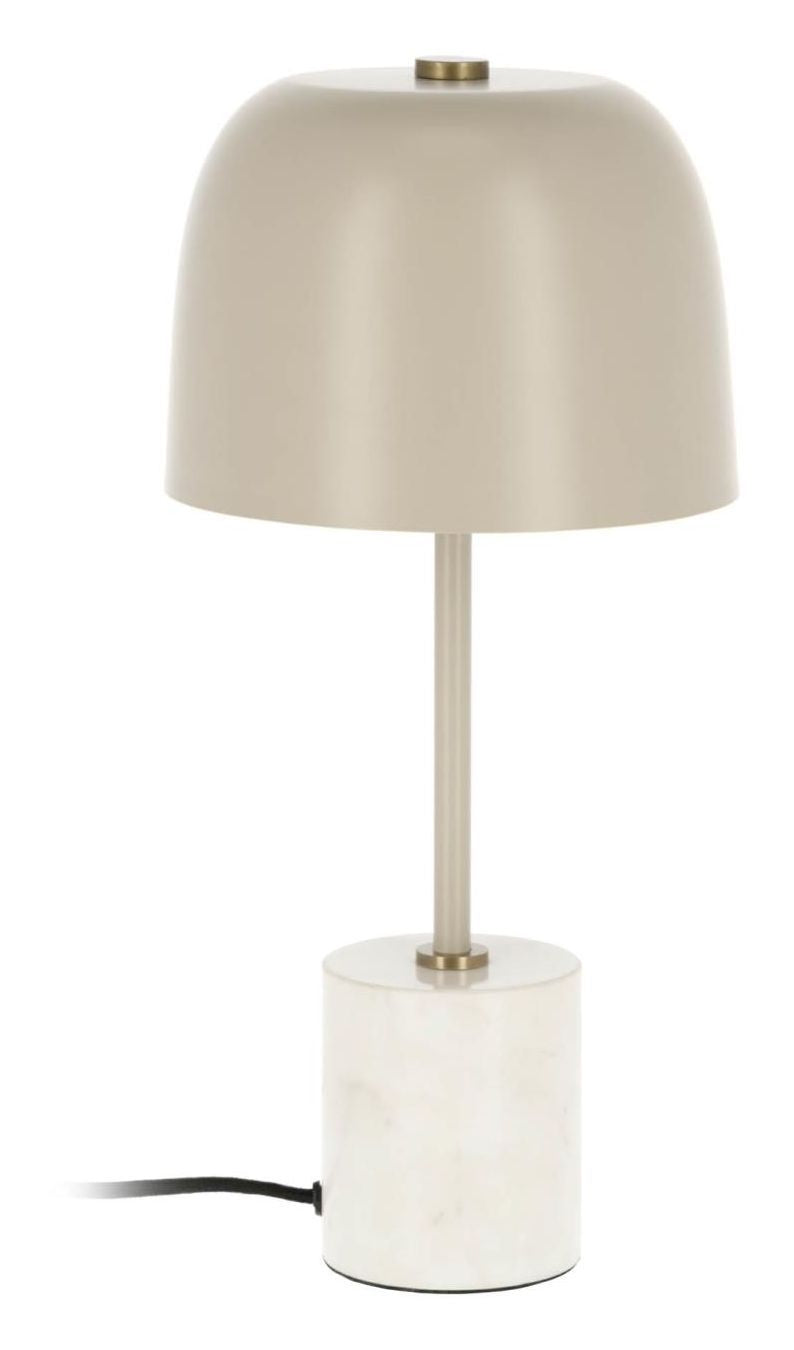 Alish Table lamp with marble Beige