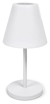 Amaray Outdoor Table Lamp, Steel/White Finish