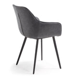 Aminy Dining Chair, Graphite Distressed PU