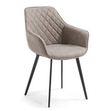 Aminy Dining Chair, Taupe Distressed PU