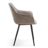 Aminy Dining Chair, Taupe Distressed PU