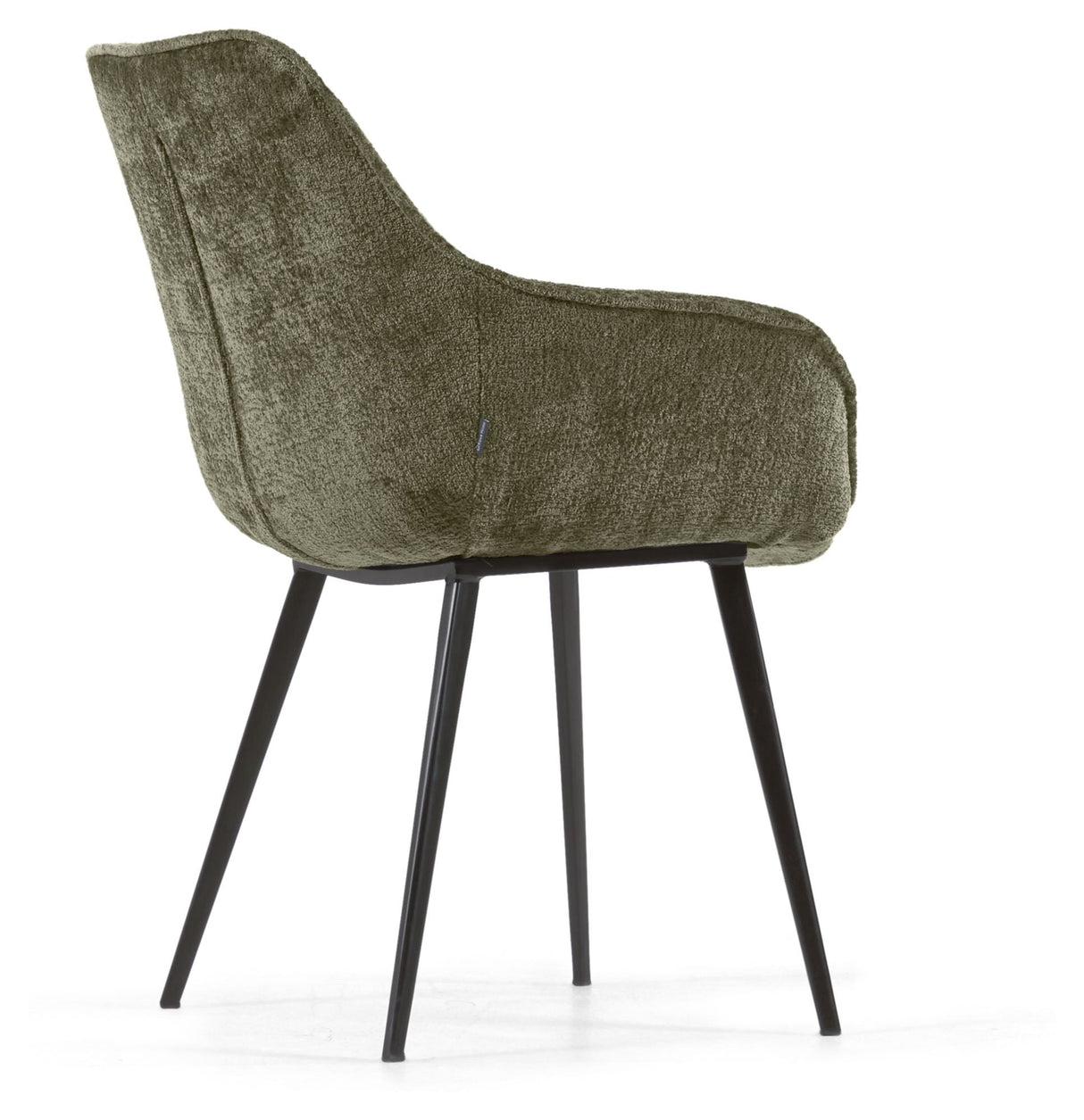 Amira Dining chair, Dark green velvet chenille