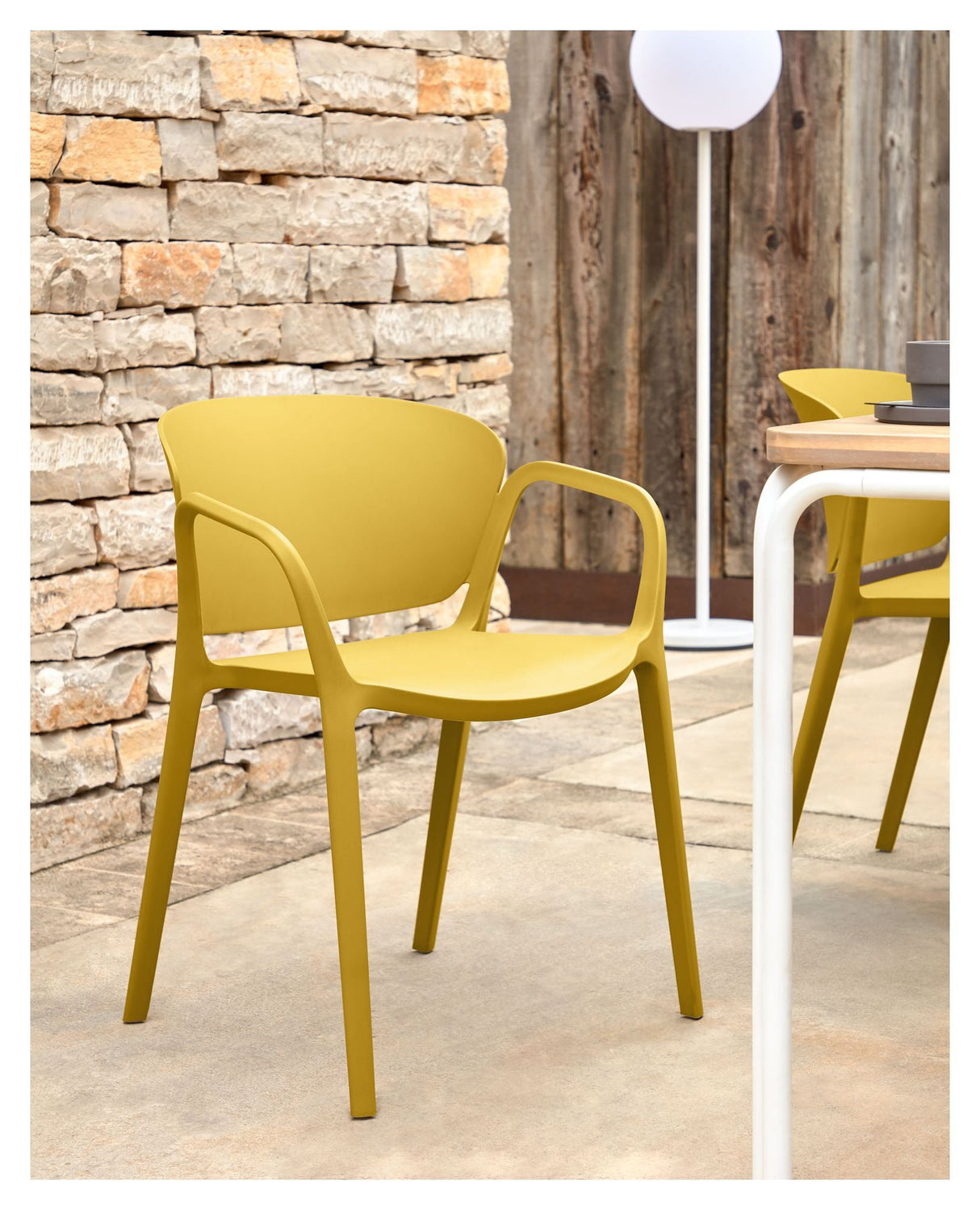 Ania Garden Chair Plastic, Yellow