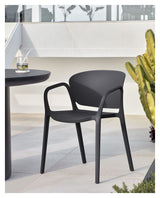 Ania Garden Chair Plastic, Black