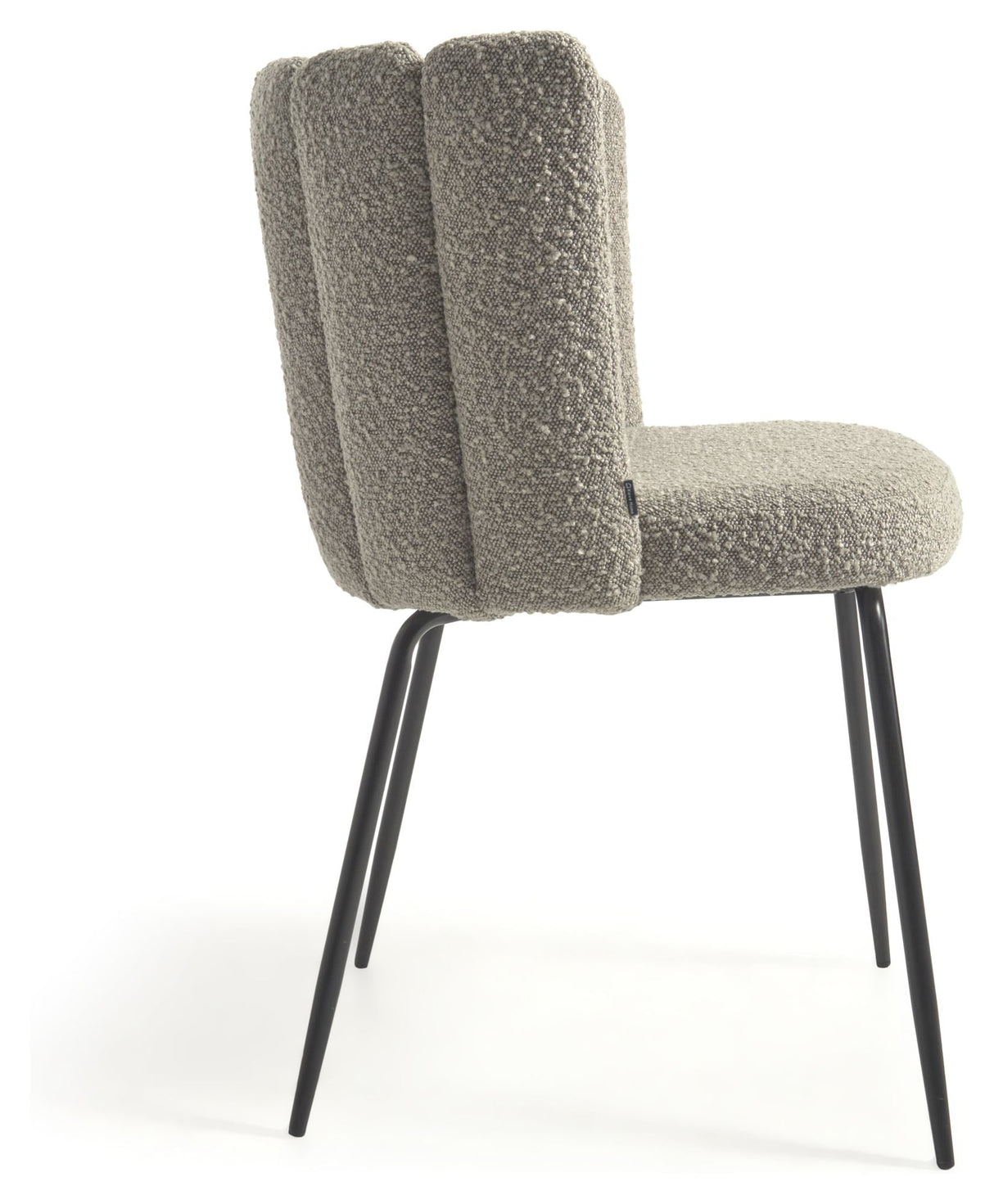 Aniela Dining chair, Gray lambskin look