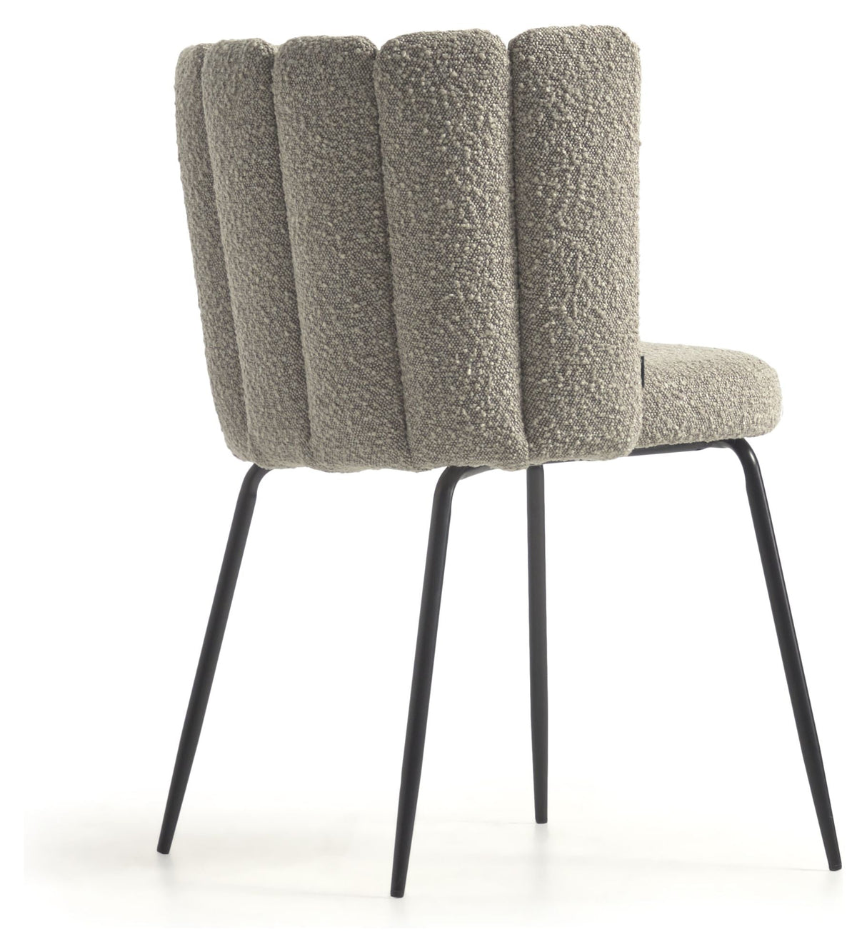 Aniela Dining chair, Gray lambskin look