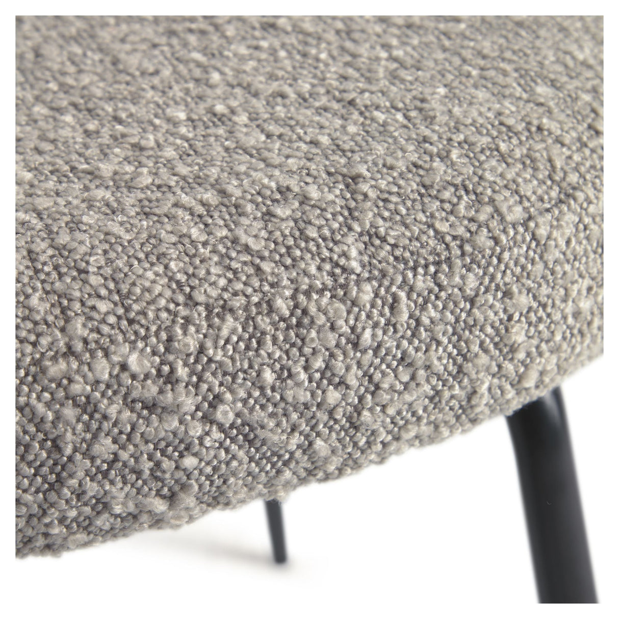 Aniela Dining chair, Gray lambskin look