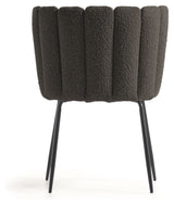 Aniela Dining chair, Black lambskin look