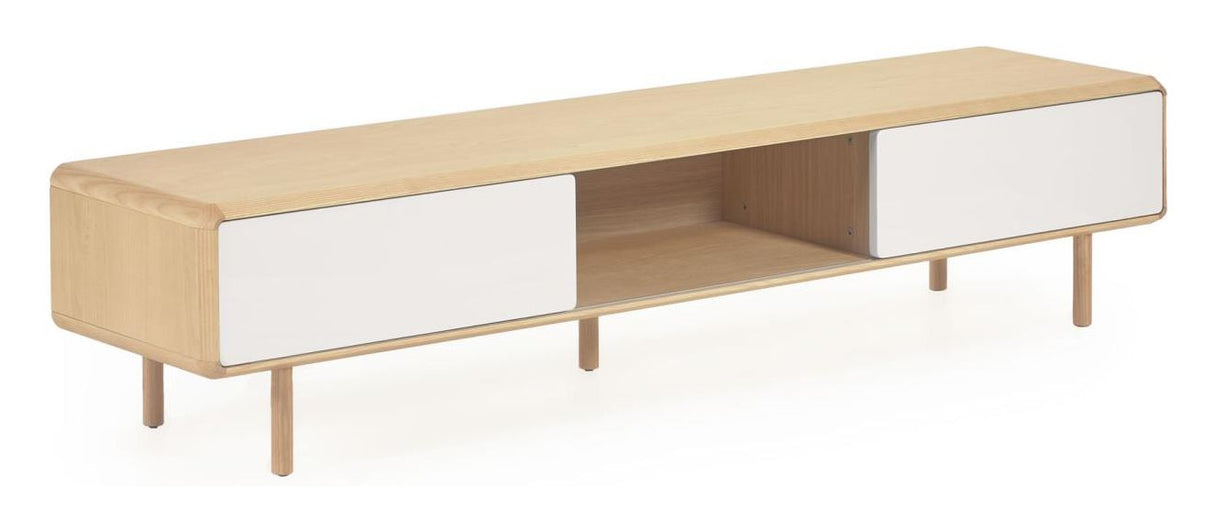 Anielle TV table with 2 doors, 180x39, Ash/Veneer