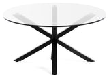 Arya Coffee Table Black/Glass, Ø82