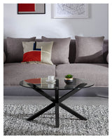 Arya Coffee Table Black/Glass, Ø82