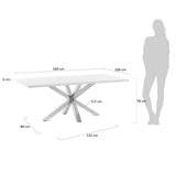 Arya Dining Table White, 160x100