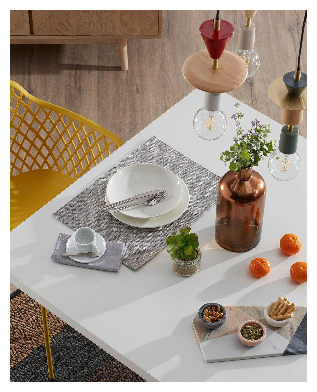 Arya Dining Table White, 160x100