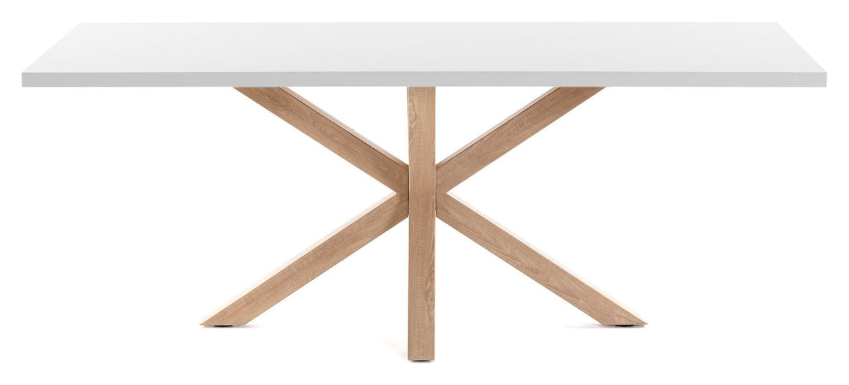 Arya Dining Table White/Nature, 200x100