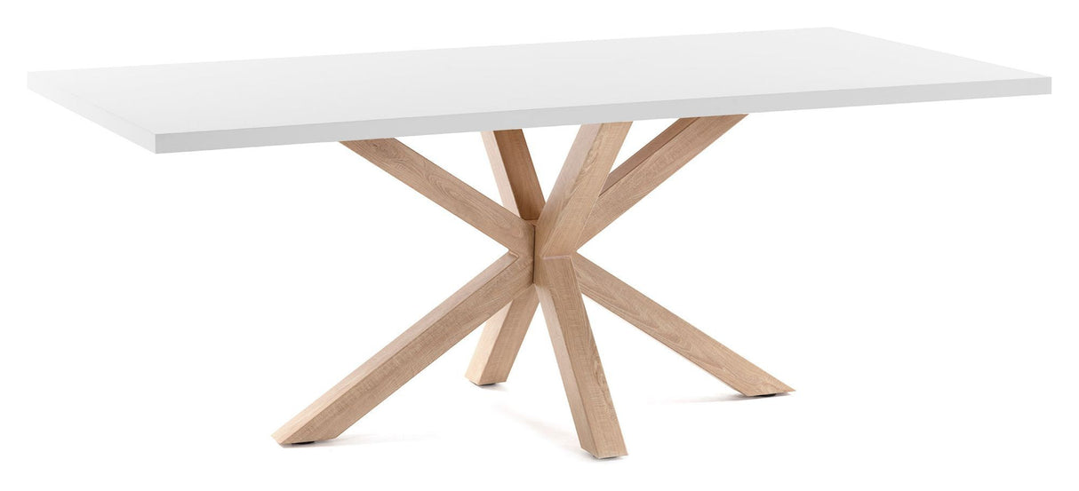 Arya Dining Table White/Nature, 200x100