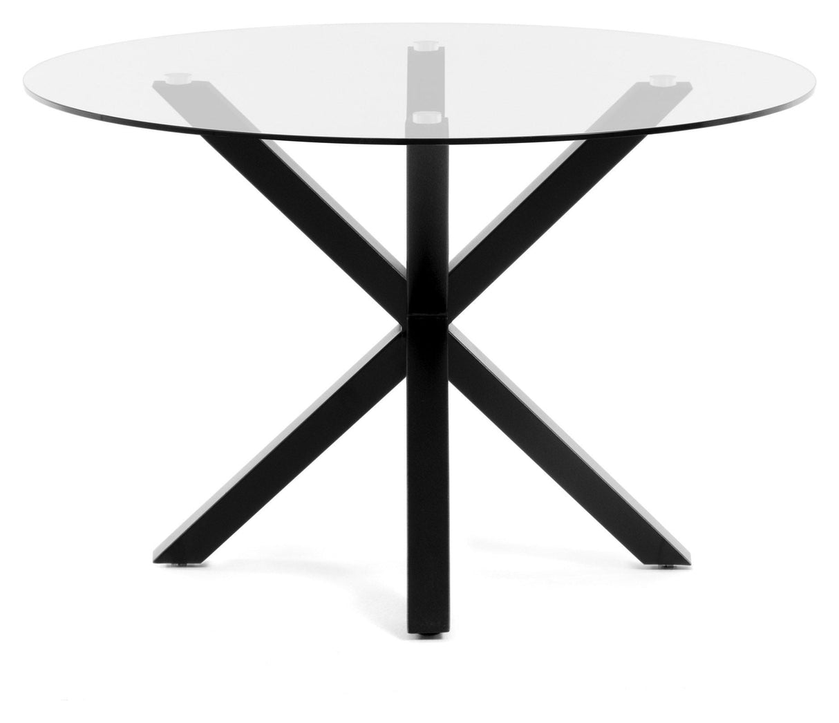 Arya Dining Table Black/Glass, Ø119