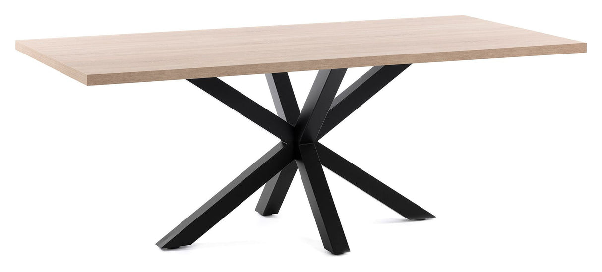 Arya Dining Table Black/Sonoma Melamine, 160x100