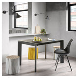 Axis Dining table, 160/220x90, Vulcano Roca finish/Anthracite legs