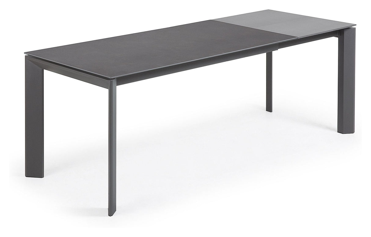 Axis Dining table, 160/220x90, Vulcano Roca finish/Anthracite legs