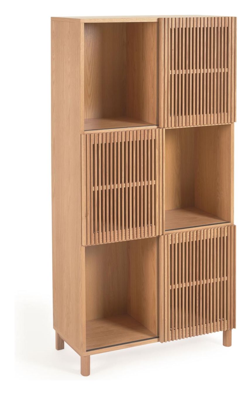 Beyla Rack w. 3 doors, h170, Oak/Veneer