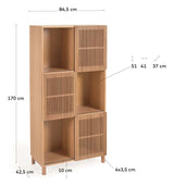 Beyla Rack w. 3 doors, h170, Oak/Veneer