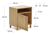 Beyla Bedside Table - Ash