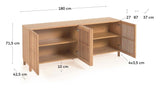 Beyla Sideboard, 180x70, Oak/Veneer