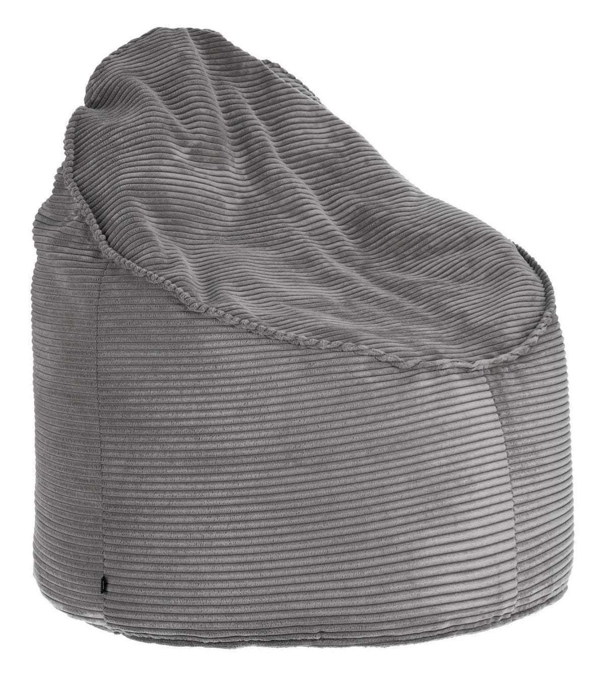 Bimba Beanbag Chair, Gray Velvet