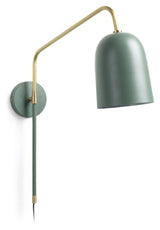 Bear Wall Lamp, Dusty Green/Brass