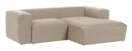 Block 2-pers. Sofa with right-facing Chaise Beige