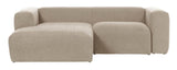 Block 2-pers. Sofa with left-facing Chaise Beige Chenille