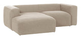 Block 2-pers. Sofa with left-facing Chaise Beige Chenille