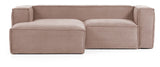 Block 2-pers. Sofa with left-facing chaise Rosa Velvet