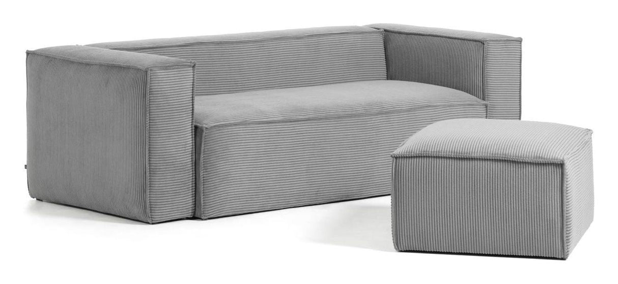 Block 2-pers. Sofa Dark Gray Velvet